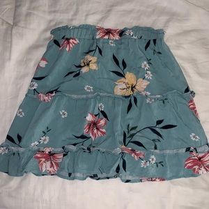 Floral high waisted skirt
